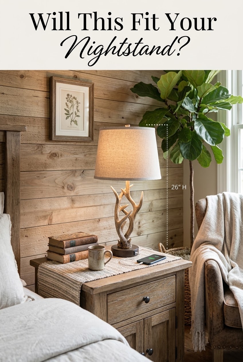 The Golden Proportions: Will Loon Peak's 26-Inch Antler Lamp Overwhelm Your Nightstand?