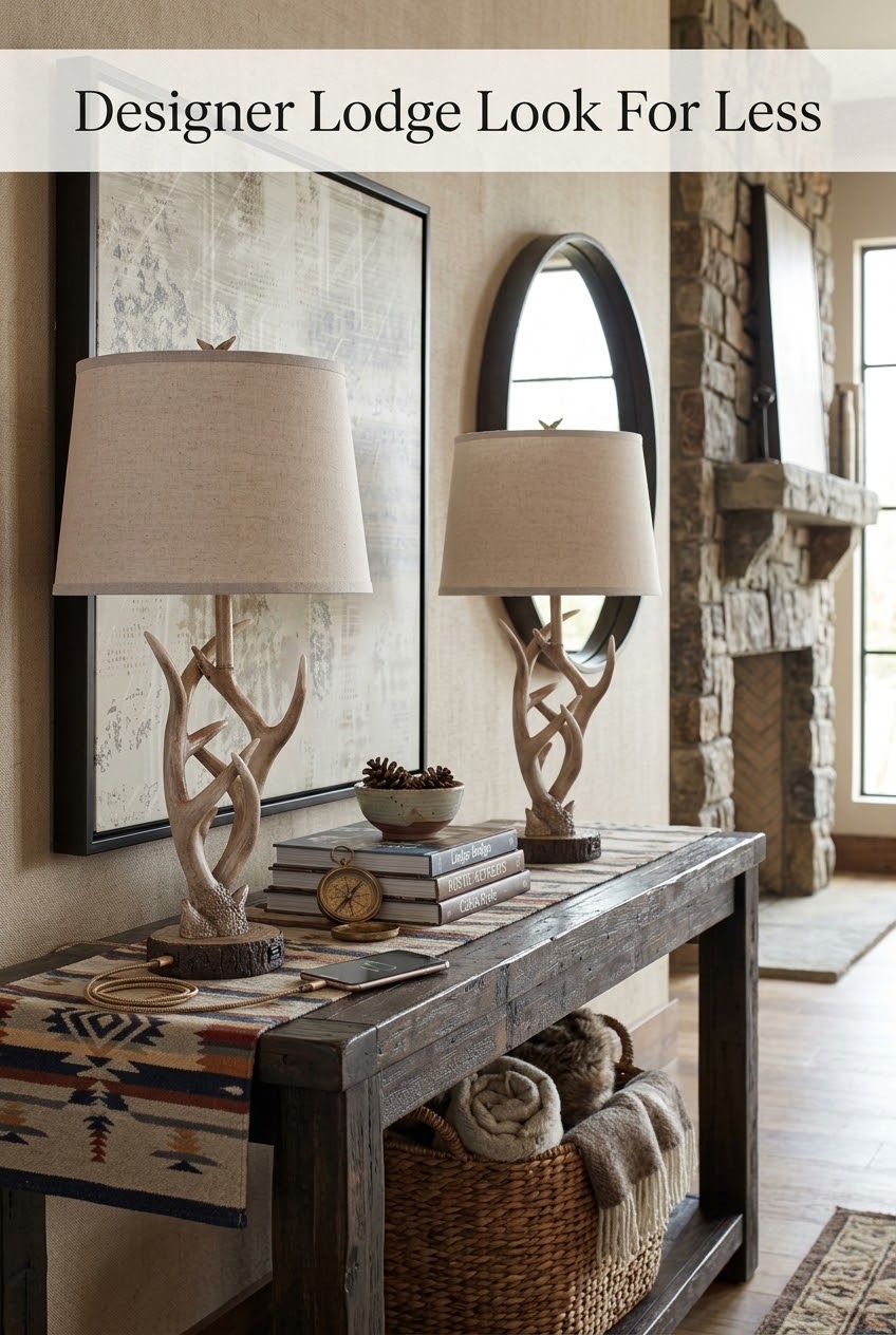 The Designer Lodge Look for Less: How Sculptural Antler Lighting Elevates the Modern Rustic Bedroom