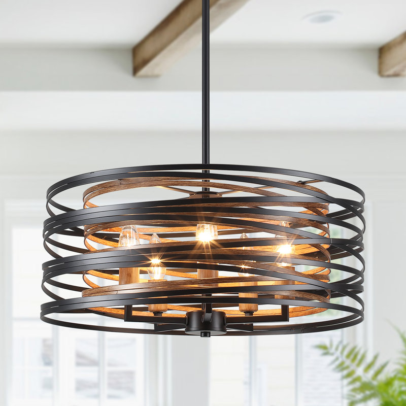 The Art of Overhead Warmth: Styling the Farmhouse Mosaic Drum Chandelier in Modern Sleeping Sanctuaries