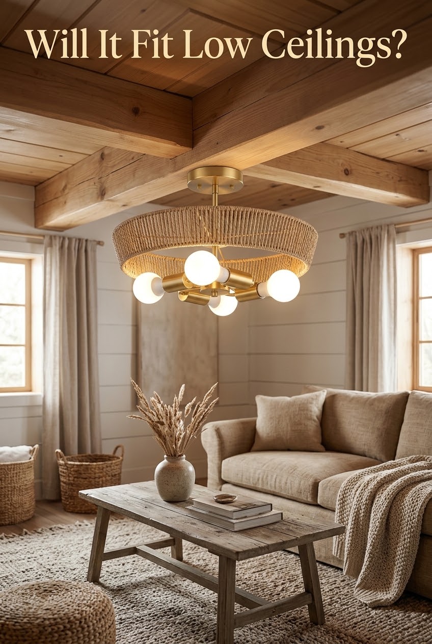 The 8-Foot Ceiling Solution: How the Clouden Rattan Semi-Flush Mount Perfects Bedroom Scale