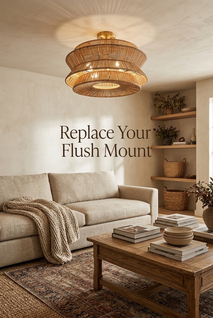 The Overhead Upgrade: Replacing Outdated Boob Lights with Woven Texture