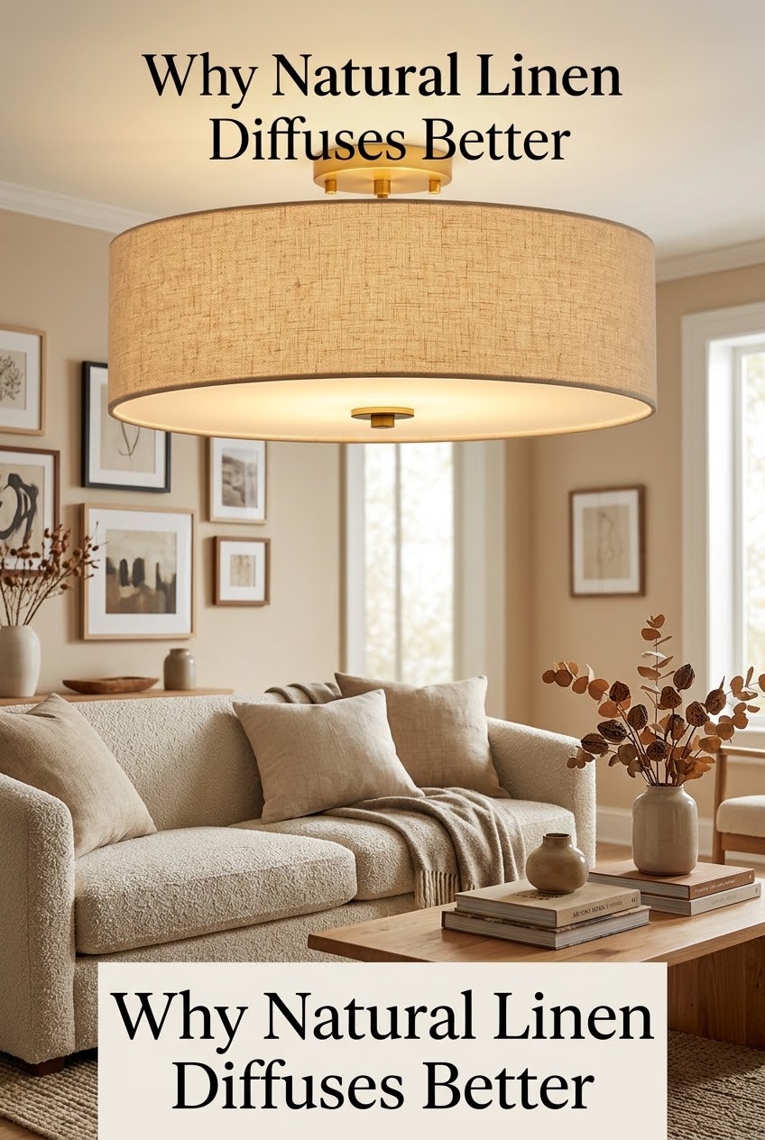 The Physics of Soft Light: Why Linen Weaves Tame Four-Bulb Glare