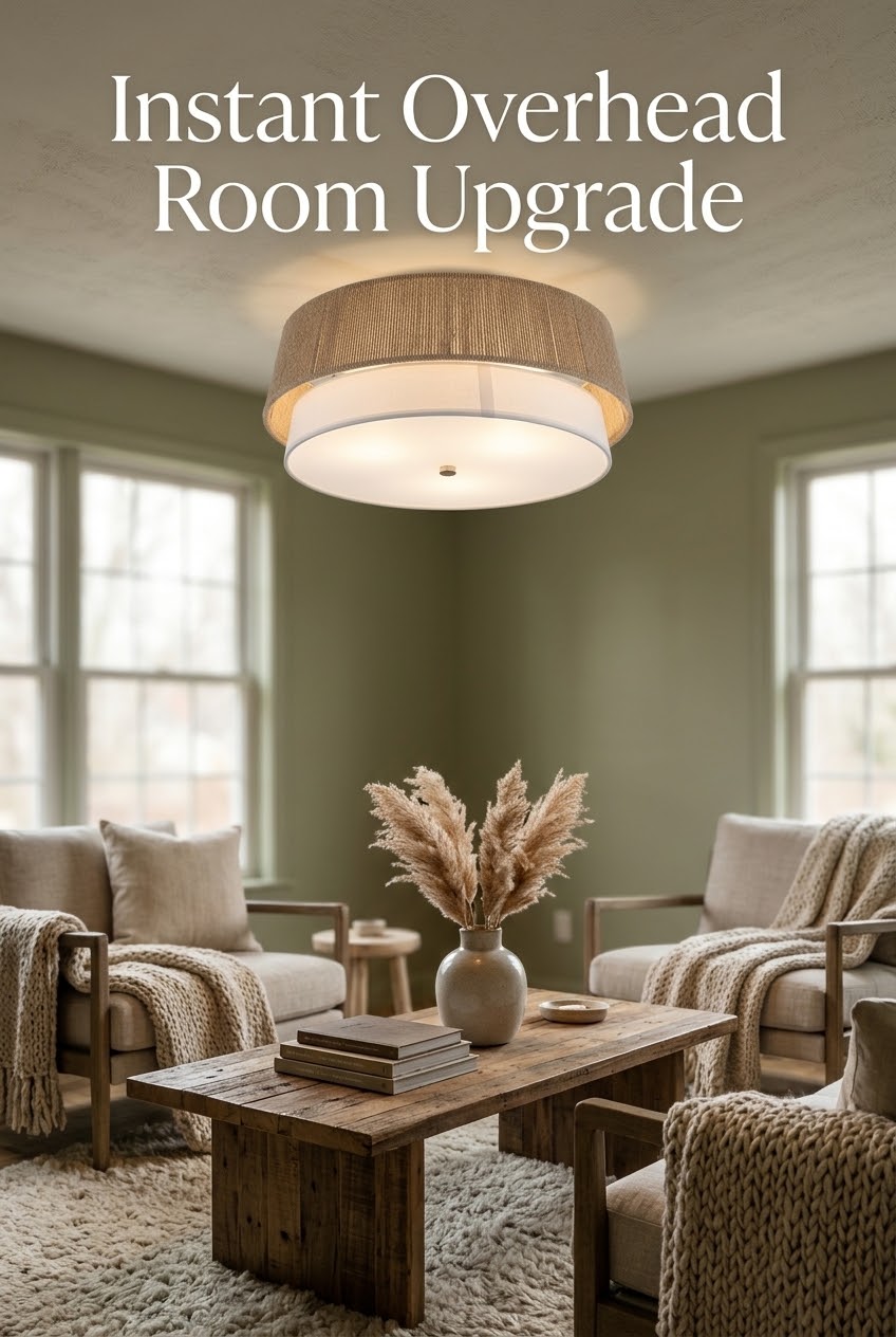 The Instant Overhead Upgrade: Swapping Builder-Grade Lights for Woven Texture