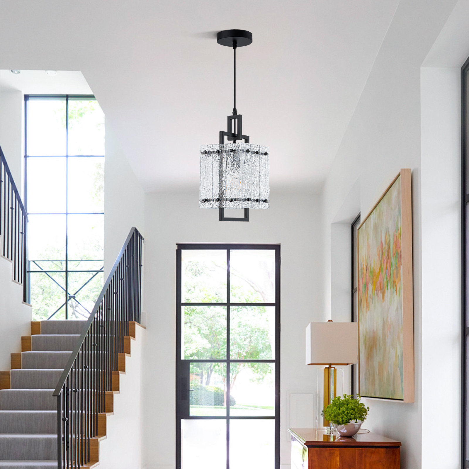 Elevating Bedside Elegance: How to Style a Black Glass Bedroom Pendant Light