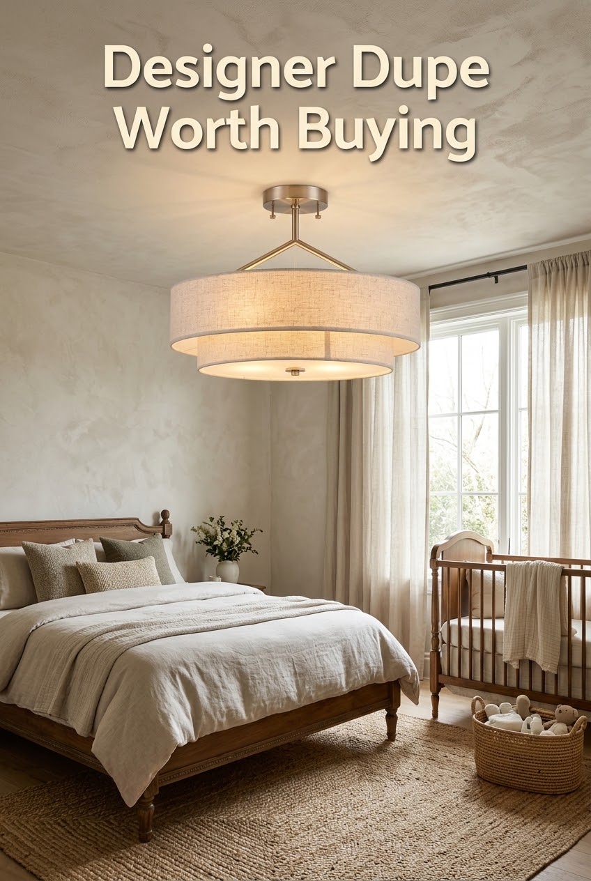 The Couture Silhouette on a Budget: Why This Tiered Linen Semi-Flush Mount Rivals Bespoke Lighting
