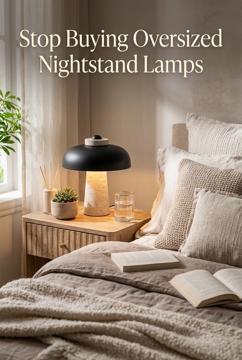 Stop Buying Oversized Nightstand Lamps: Why Proportion Trumps Drama on Narrow Bedside Tables